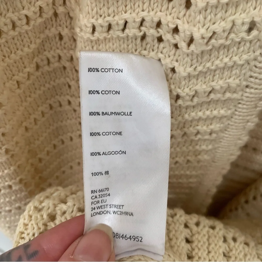 Free People Beach Duster Swim Cover Sz M Resort Maxi Landry Fauxchet Sweater - Picture 8 of 9